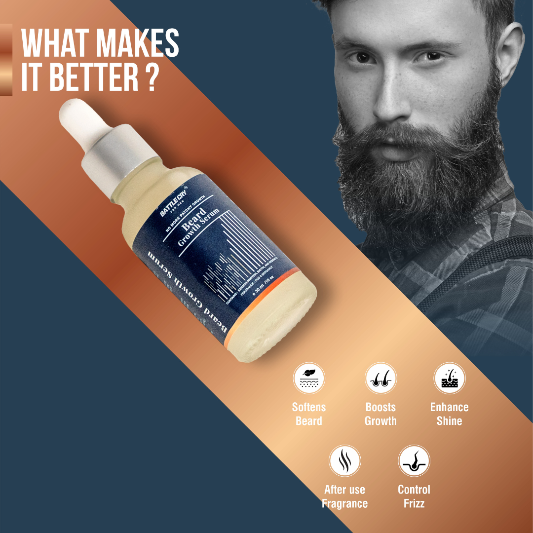 Best beard serum for men natural formula promotes thicker and fuller beard
