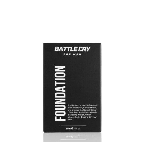 Battlecry Men’s foundation for natural coverage and lightweight matte finish shine