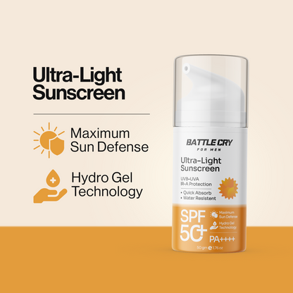 Ultra-light Sunscreen for men | Non-Greasy