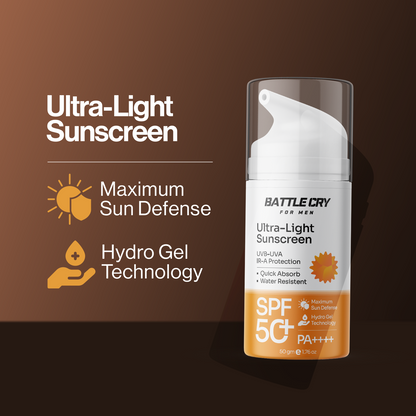Ultra-light Sunscreen for men | Non-Greasy
