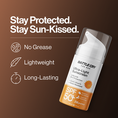 Ultra-light Sunscreen for men | Non-Greasy