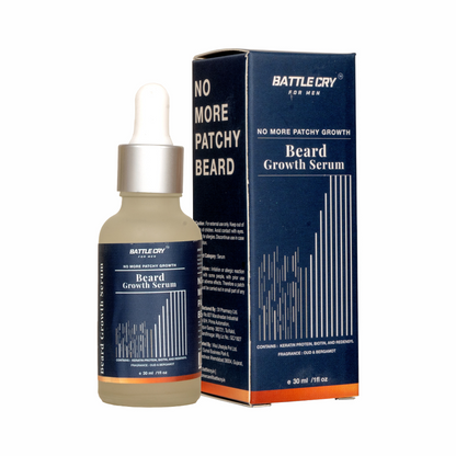 Top beard serum in India for men Battlecry thickening formula