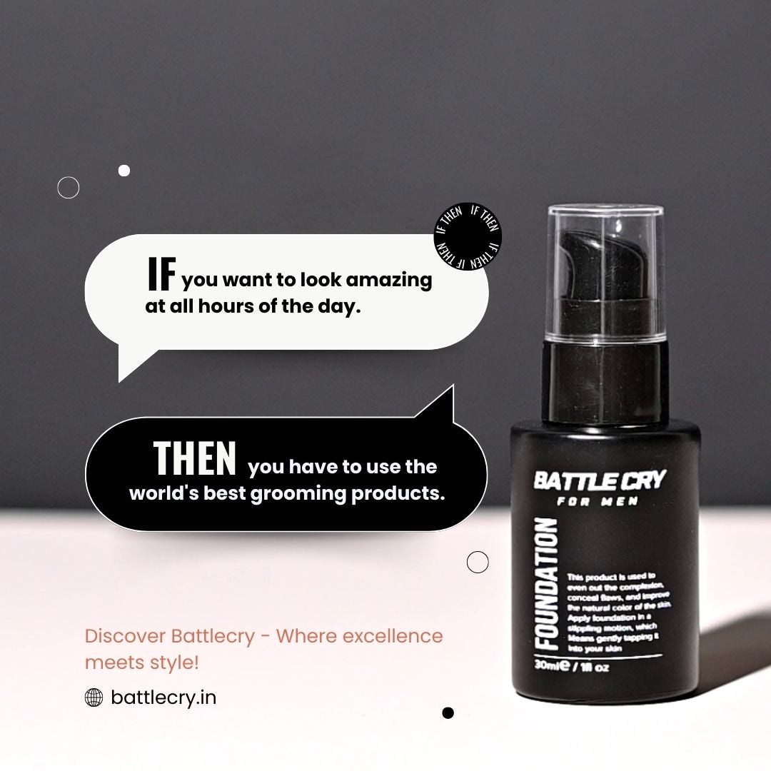 Men’s makeup foundation for natural coverage and glow