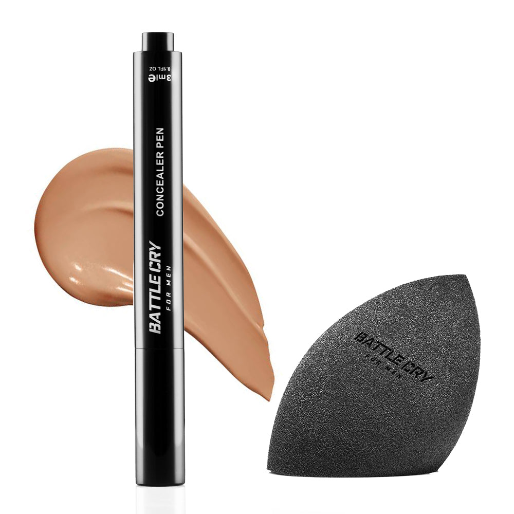 battlecry concealer with sponge combo makeup for men