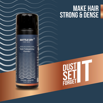Volumizing hair powder wax for men Battlecry long-lasting hold