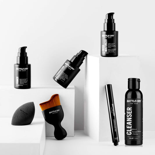 Complete makeup kit for men in India Battlecry daily use makeup set