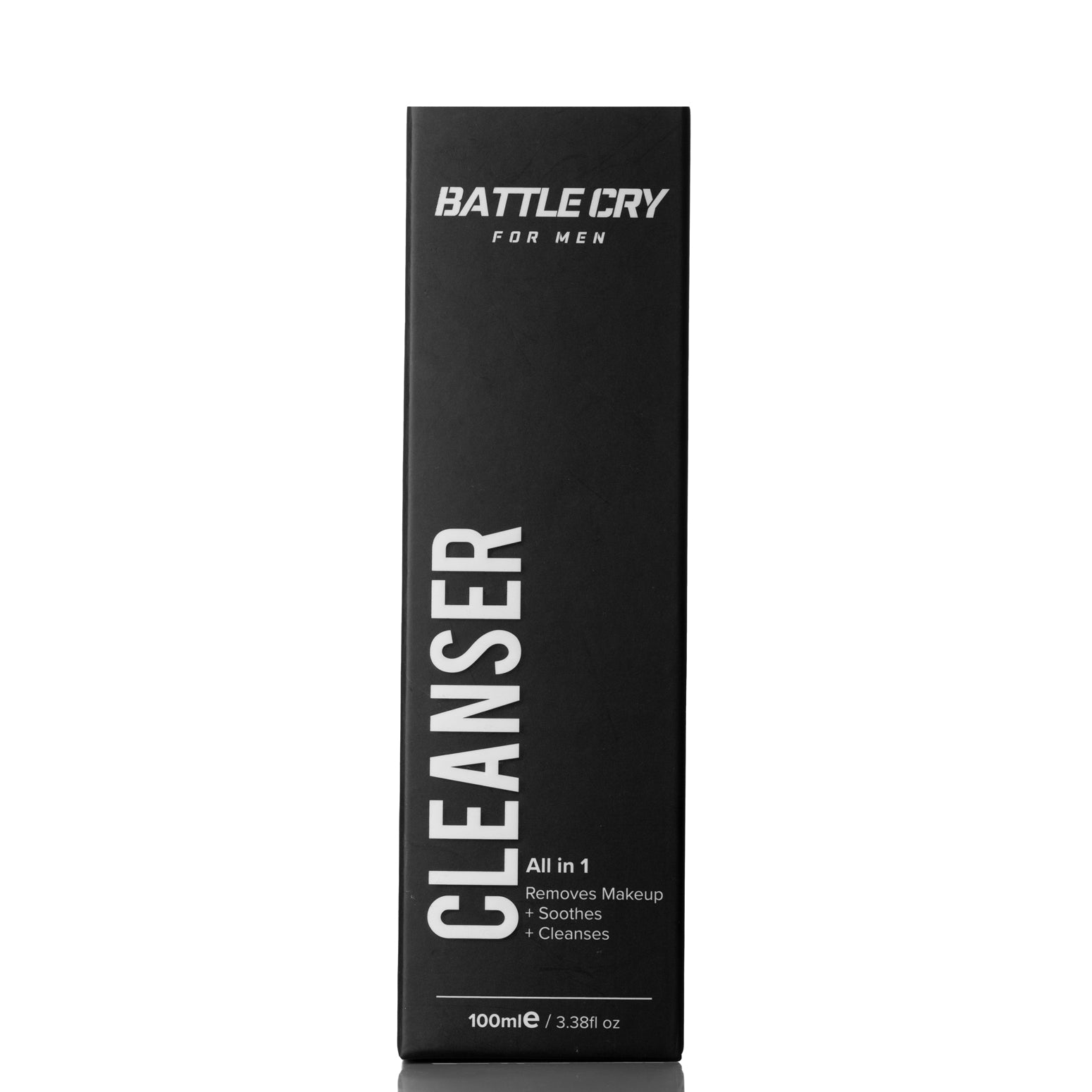 Battlecry face cleanser for men removes dirt and oil, makeup remover suitable for all skin types